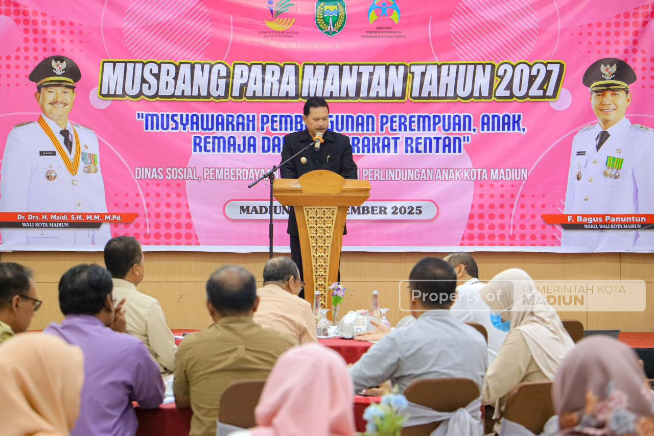 Hadiri Musbang Para Mantan 2027, Wali Kota Madiun Dorong Penguatan Data dan Perlindungan Masyarakat