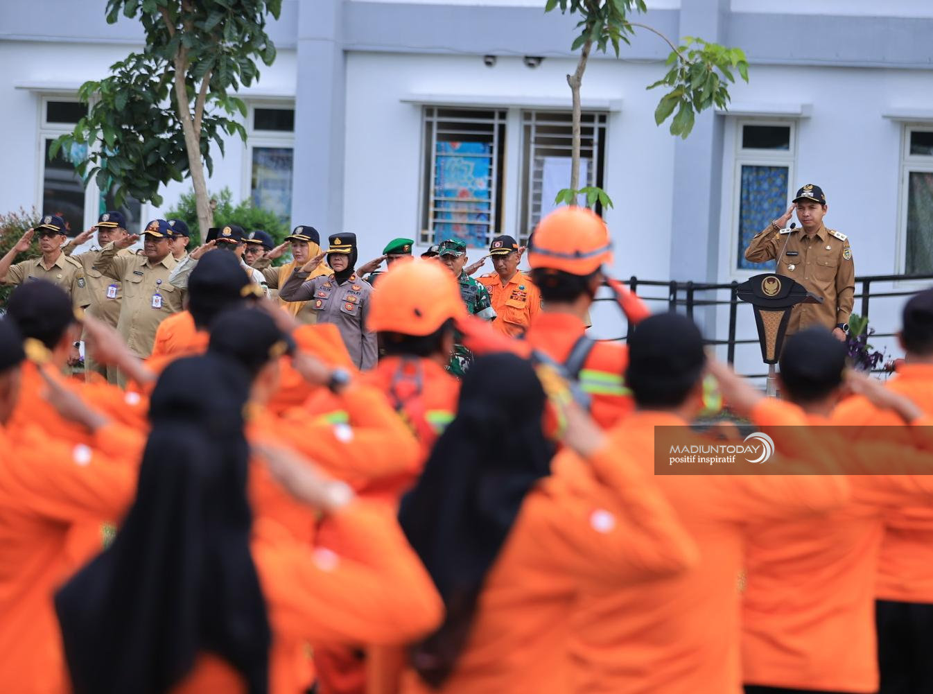 Apel Kesiapsiagaan Bencana 2026, Pemkot Madiun Perkuat Kolaborasi dan Latihan Penyelamatan Gedung Tinggi