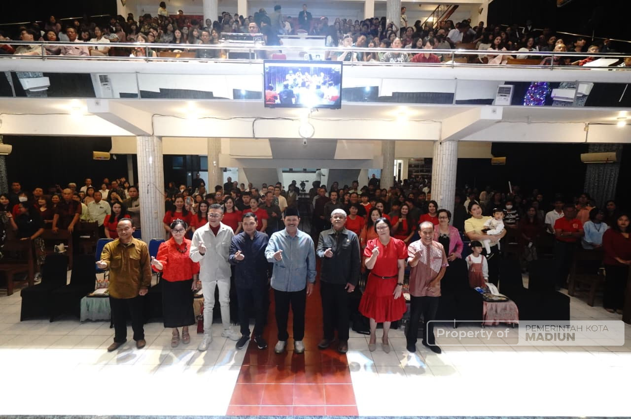 Pastikan Perayaan Natal Aman dan Damai, Wali Kota Madiun Tinjau Pelaksanaan Disejumlah Gereja