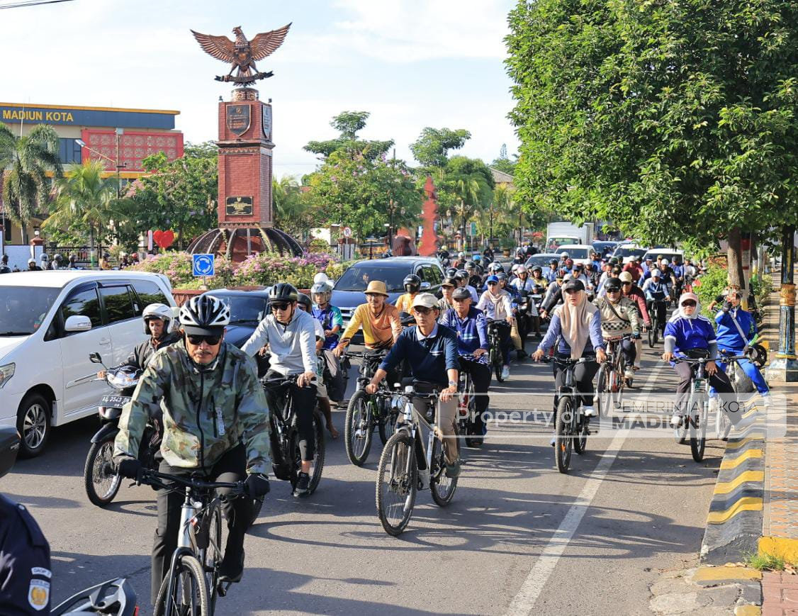 Gowes Cek Fasum, Wali Kota Madiun Berencana Sempurnakan Taman Hutan Kota