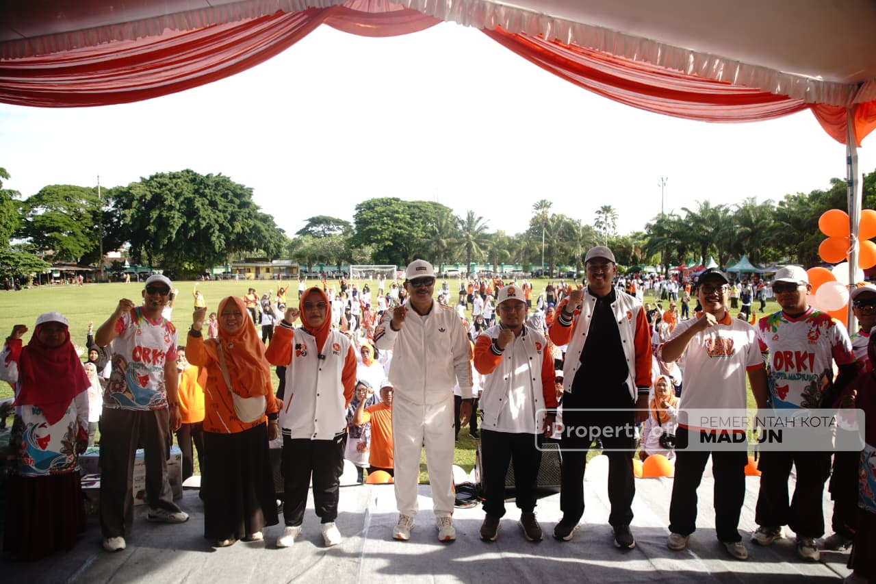 Lewat Senam Ceria, Wali Kota Madiun Tekankan Kesadaran Hidup Sehat Melalui Olahraga